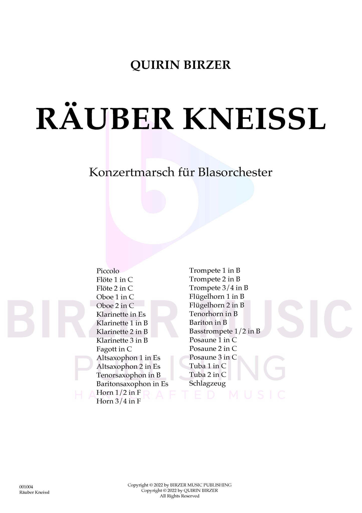 Räuber Kneissl - Marsch